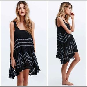 Free People Black Trapeze Swing Dress